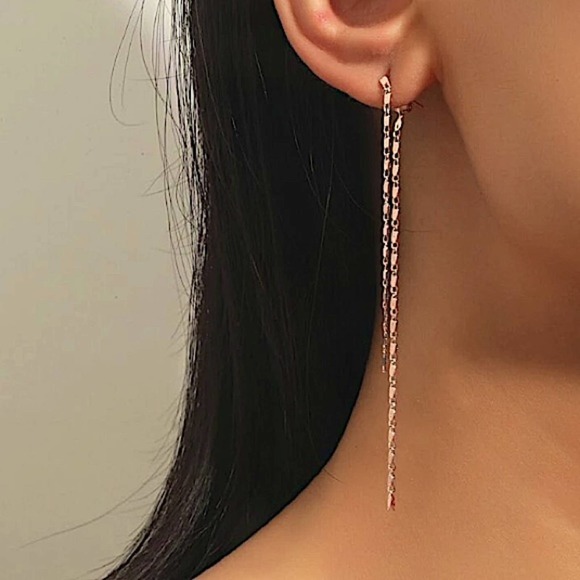 Jewelry - Rose Gold Tassel Earrings